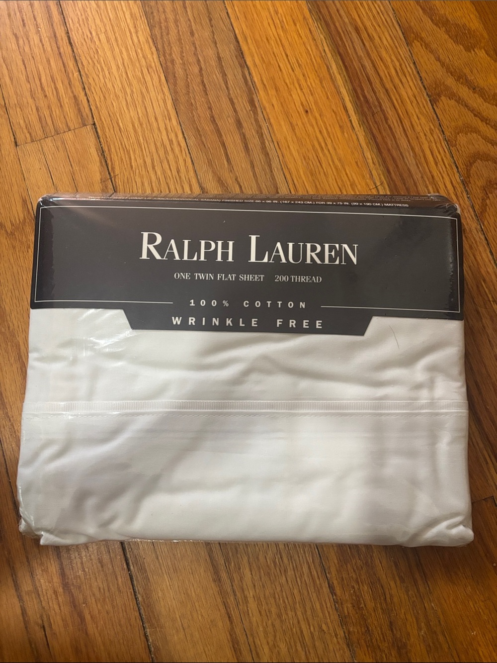 Ralph Lauren White Twin Flat Sheet - Wrinkle Free